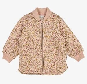 Wheat Girls Toddler Thermo Jacket Water Repellent Floral Pink Zip Up 12 Months